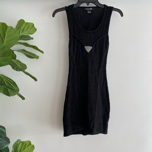 Forever 21 Sleeveless Mini Dress in Black Size L Bodycon Backless Dress Keyhole